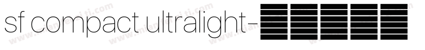 sf compact ultralight字体转换